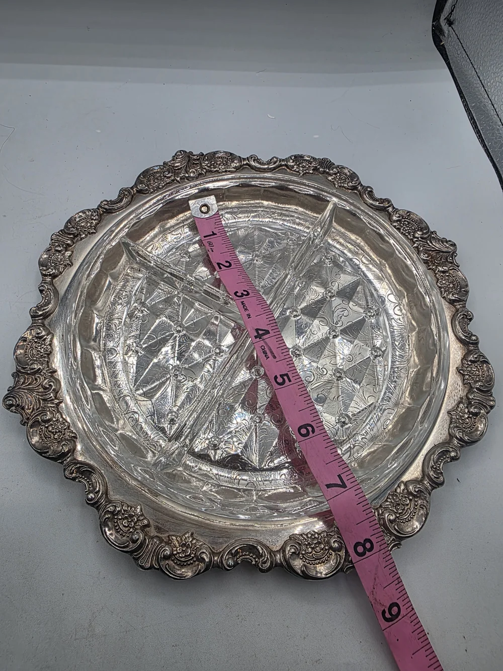 Vintage Wallace Baroque #264 Silver-Plated Serving Tray - 9 3/4